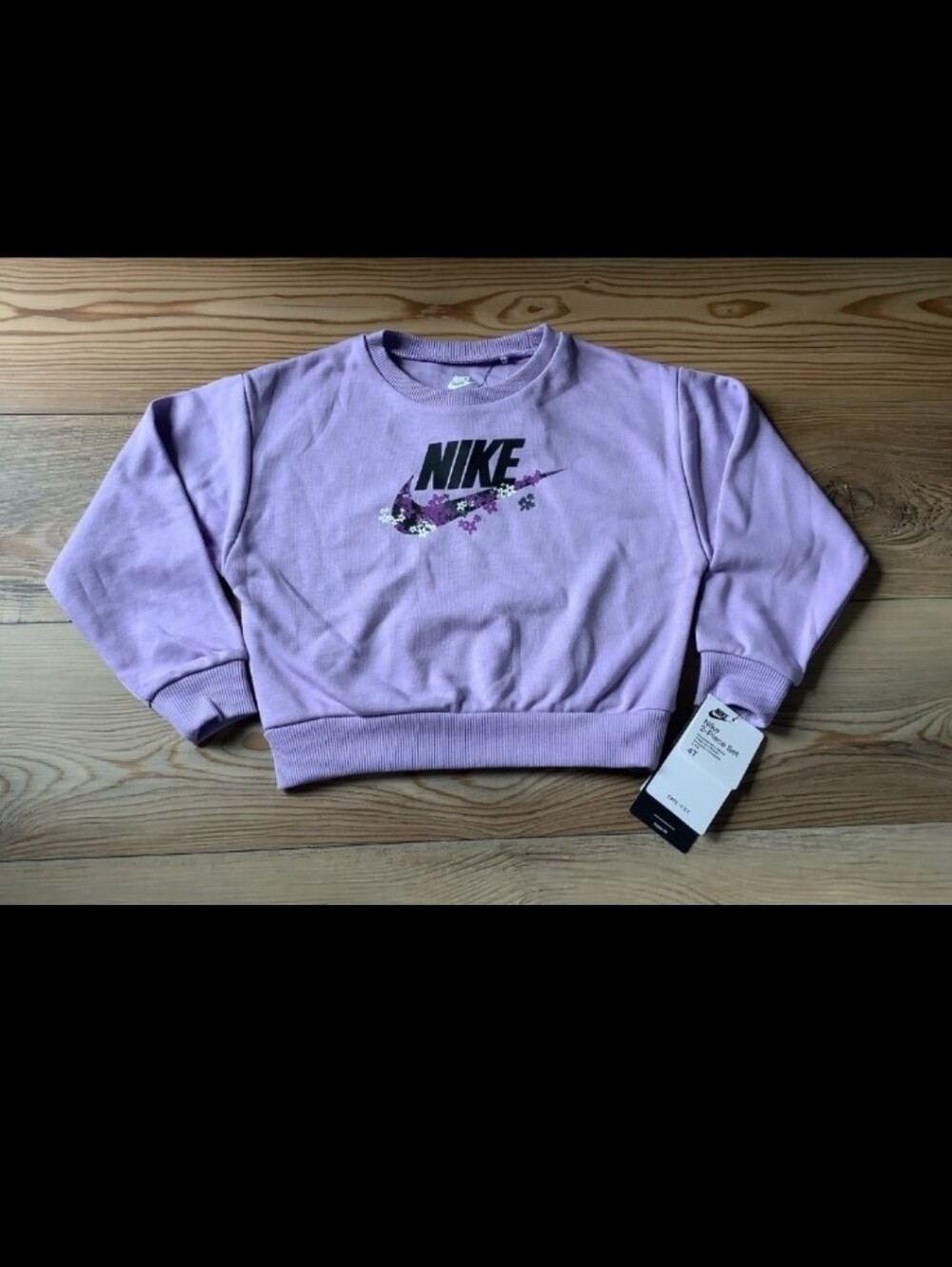 Nike Girls Lilac Floral Sweatshirt & Skort Set Size 4T(NWT)~PRICE IS FIRM~ - Picture 2 of 5